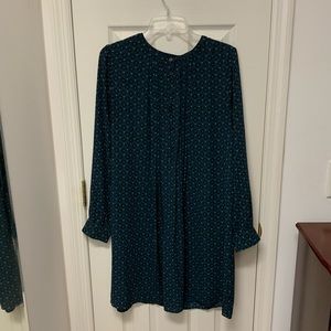 Loft Button-Up Long-Sleeved Shift Dress
